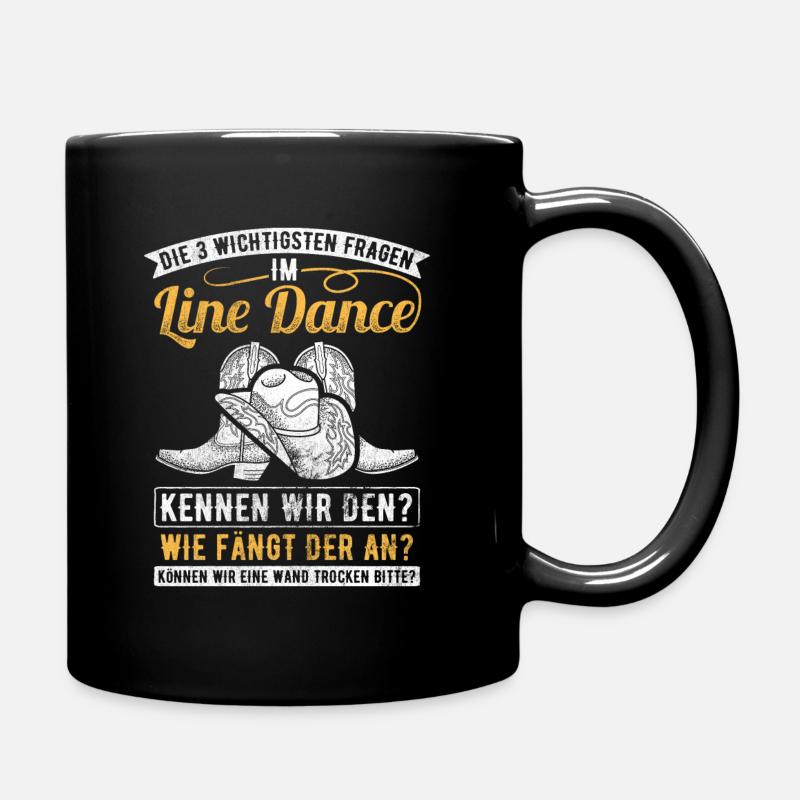Line Dance Geschenk - Tasse einfarbig - Schwarz