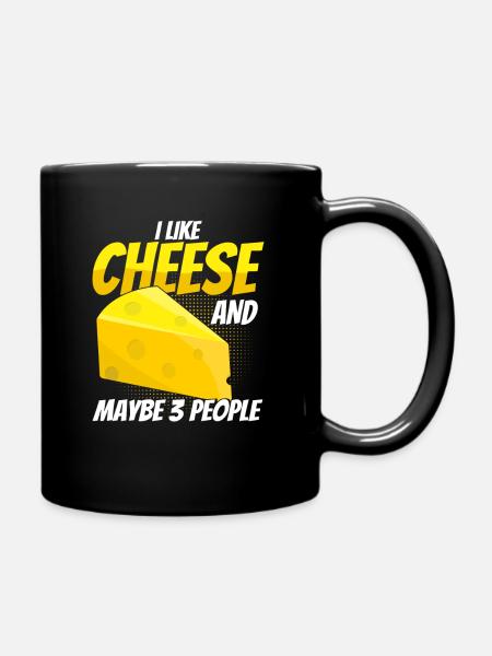 Fromage disant cadeau, amateur de fromage, amateur de fromage, fromage - Mug uni - noir