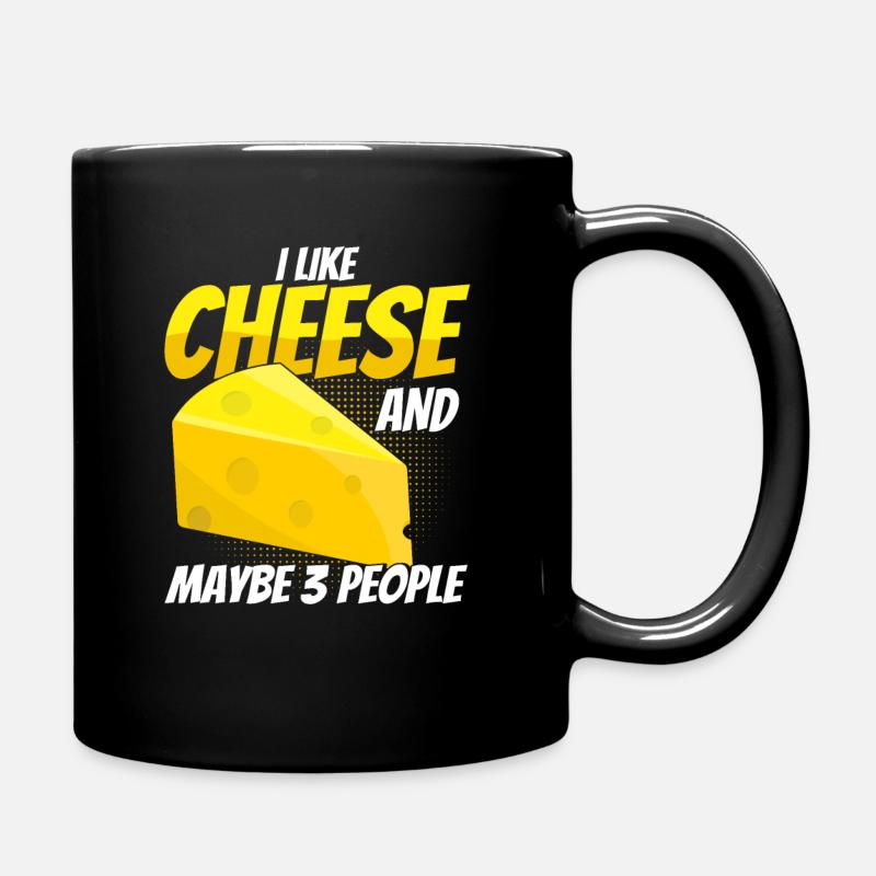 Käse Spruch Geschenk, Käse Liebhaber, Käse - Tasse einfarbig - Schwarz