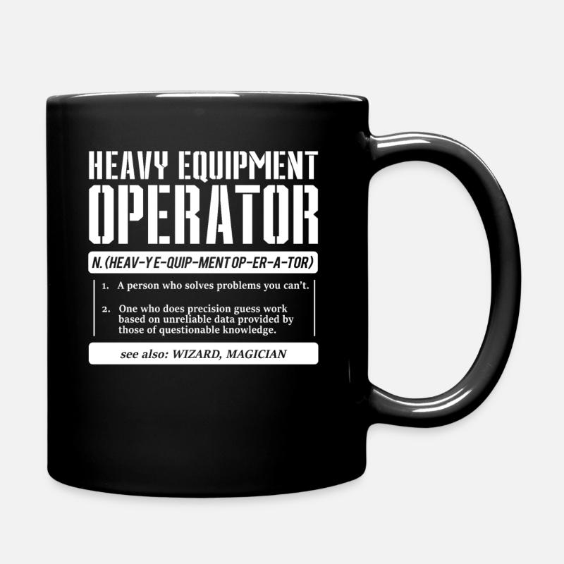 Baggerfahrer - Tasse einfarbig - Schwarz