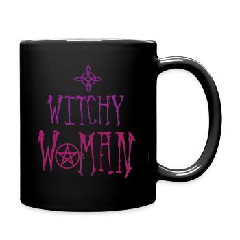 Witch woman, witchcraft, Wicca - Full Colour Mug - black - Right