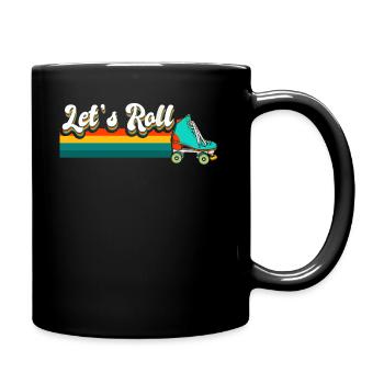 Roller skate, roller skater, skate - Full Colour Mug - black - Right