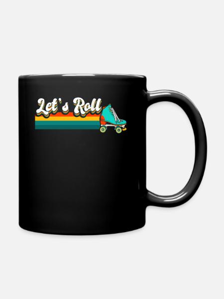 Patin à roulettes, patin à roulettes, patin à roulettes - Mug uni - noir