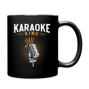 Karaoke King, Music Maker Sänger - Tasse einfarbig - Schwarz - Rechts