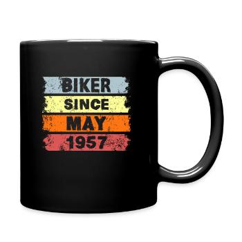 Biker since May 1957 - Birthday - Full Colour Mug - black - Right