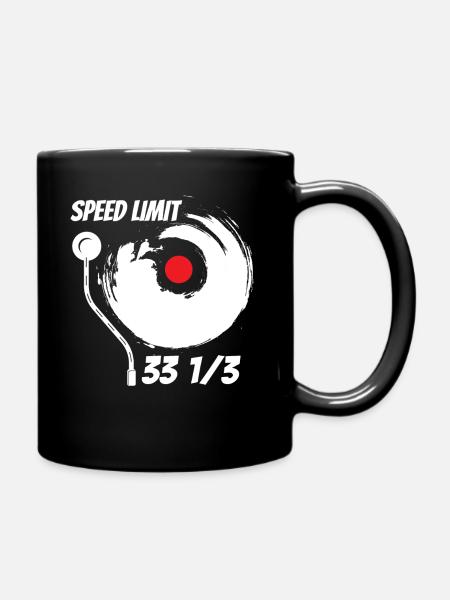 Vinyl Zeichnet Audiophile Musik - Tasse einfarbig - Schwarz