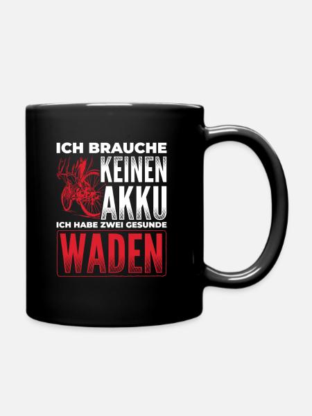Fahrrad Radsport Bike - Tasse einfarbig - Schwarz
