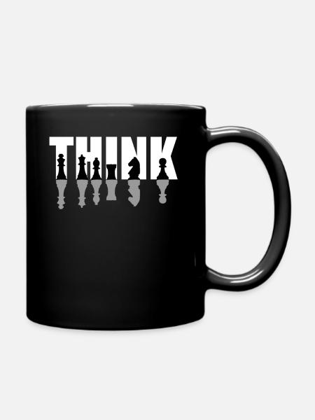 Schachspieler, Schachspiel US-Flagge - Tasse einfarbig - Schwarz