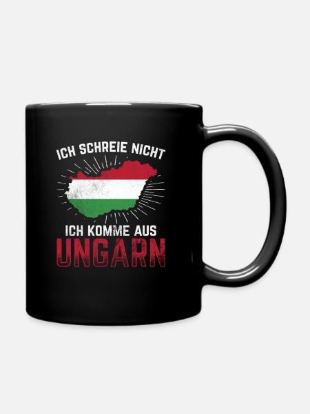 Ungarn Ungarische Flagge - Tasse einfarbig - Schwarz