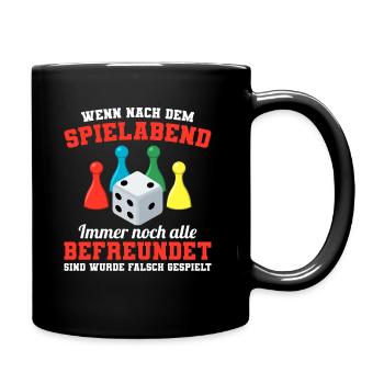 Gesellschaftsspiele Spieleabend Brettspiele - Tasse einfarbig - Schwarz - Rechts