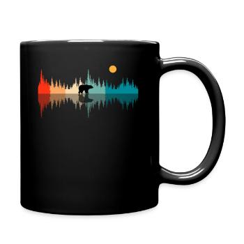 Klangwellen Natur, Audiophile - Tasse einfarbig - Schwarz - Rechts