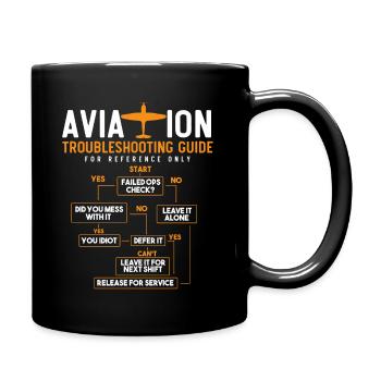 Leitfassungshandbuch, Kapitän - Tasse einfarbig - Schwarz - Rechts