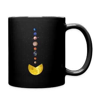 Sonnenfressende Planeten, Sonnensystem, Planeten - Tasse einfarbig - Schwarz - Rechts