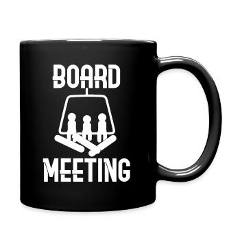 Snowboard, Board-Treffen, Snowboarder - Tasse einfarbig - Schwarz - Rechts