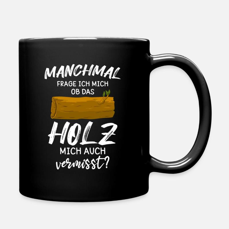 Waldarbeiter Kettensäge Kiefern Chirurg Holzfäller - Tasse einfarbig - Schwarz