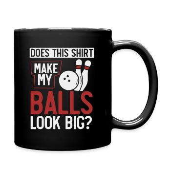 Bowling, Bowler, - Tasse einfarbig - Schwarz - Rechts