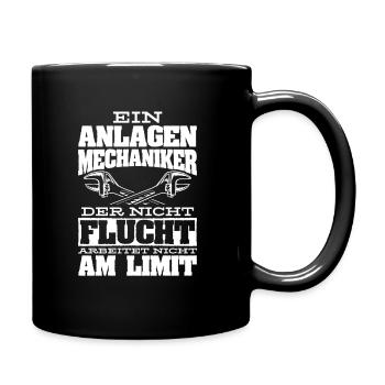 Anlagenmechaniker Geschenkidee - Tasse einfarbig - Schwarz - Rechts