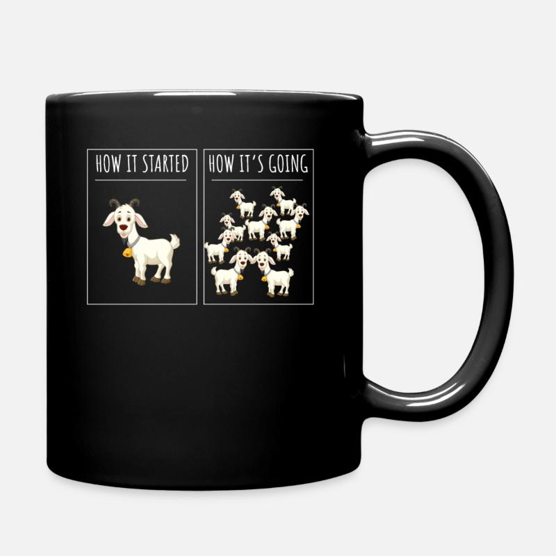 Ziegenhirt, Ziegen, Ziege - Tasse einfarbig - Schwarz