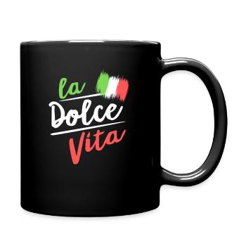 la dolce vita I Italian flag - Full Colour Mug - black - Right