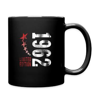 1962 geboren - Tasse einfarbig - Schwarz - Rechts