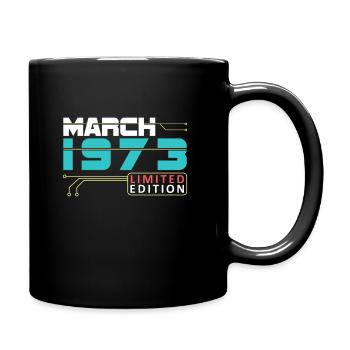 Mars 1973 - Anniversaire en mars - Mug uni - noir - Droite