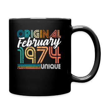 Vintage February 1974 Unique Limited Edition - Full Colour Mug - black - Right