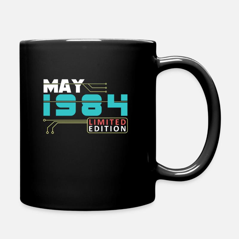 May 1984 - Birthday in May - Full Colour Mug - black