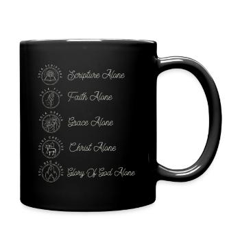 Sola Scriptura Réforme protestante 5 Solas - Mug uni - noir - Droite