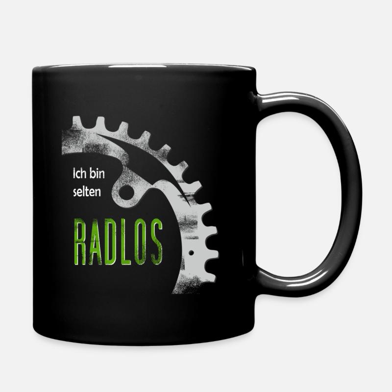 Ich bin selten radlos - Tasse einfarbig - Schwarz
