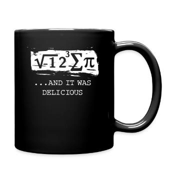 Eat some cake and it was delicious - Full Colour Mug - black - Right