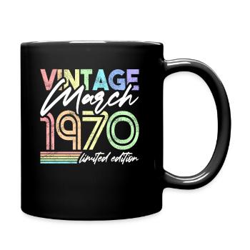 Vintage Mars 1970 Birthday Design pour femmes - Mug uni - noir - Droite