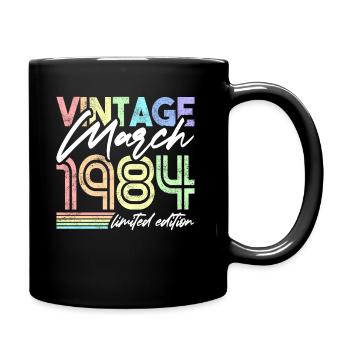 Vintage Mars 1984 Birthday Design pour Femmes - Mug uni - noir - Droite