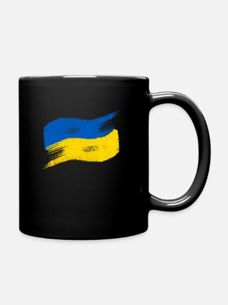 Ukraine Flagge - Tasse einfarbig - Schwarz