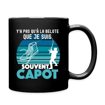 T-shirt, cadeau marrant pour homme pêcheur - Mug uni - noir - Droite
