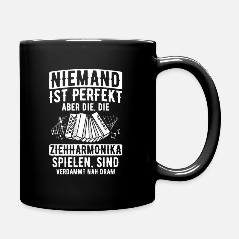 Akkordeon Instrument Musik - Tasse einfarbig - Schwarz