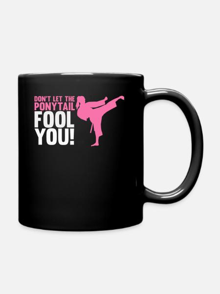 Karate girls, karate sports - Full Colour Mug - black