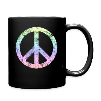 Peace Sign / Peace - Full Colour Mug - black - Right