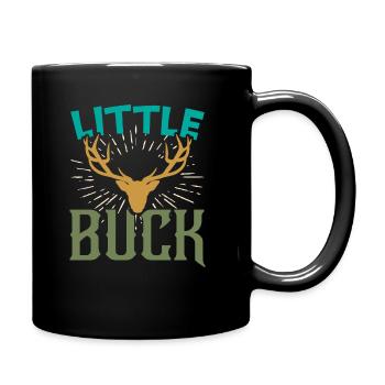 Little Buck Father Son Matching Hunting Gift - Tasse einfarbig - Schwarz - Rechts
