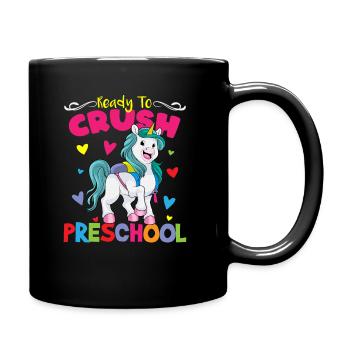 Ready To Crush Preschool Kindergarten Pre-K - Full Colour Mug - black - Right