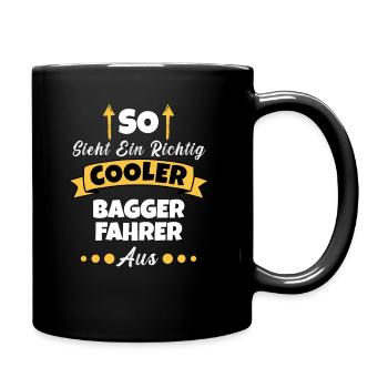 So Sieht Ein Richtig Cooler Tischler aus Zimmerer - Tasse einfarbig - Schwarz - Rechts