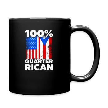 Portoricain traditionnel 100% Quarter Rican - Mug uni - noir - Droite