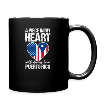 Pièce traditionnelle portoricaine dans le cœur toujours être - Mug uni - noir - Droite