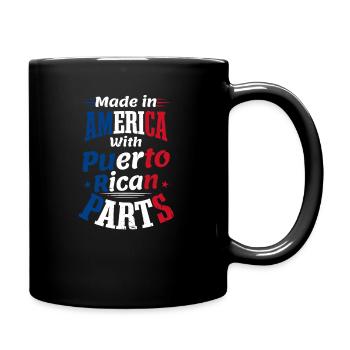 Portoricain traditionnel en Amérique avec des pièces - Mug uni - noir - Droite