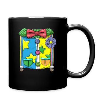 Karnvela Fasching Fastnacht Clown Kostüm - Full Colour Mug - black - Right