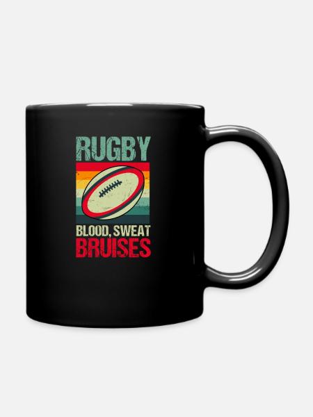 Rugby Vintage Blood Sweat Ecchymoses - Mug uni - noir