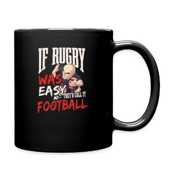 Rugby Rugby war einfacher Fußball - Tasse einfarbig - Schwarz - Rechts