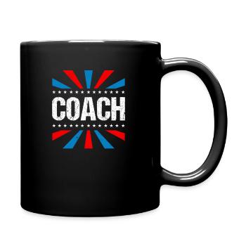 American Flag Coach 4th of July Stripes - Full Colour Mug - black - Right