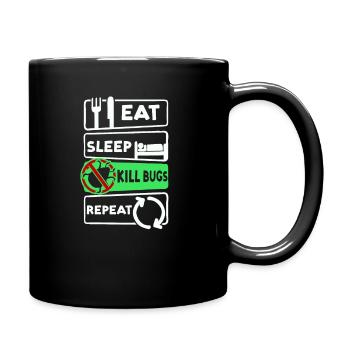Bug Exterminator Eat Sleep Répéter - Mug uni - noir - Droite