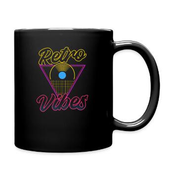 EDM Rave Techno 80s Retro Vibes - Full Colour Mug - black - Right
