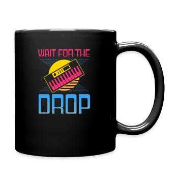 EDM Rave Techno 80s Wait For Drop - Full Colour Mug - black - Right